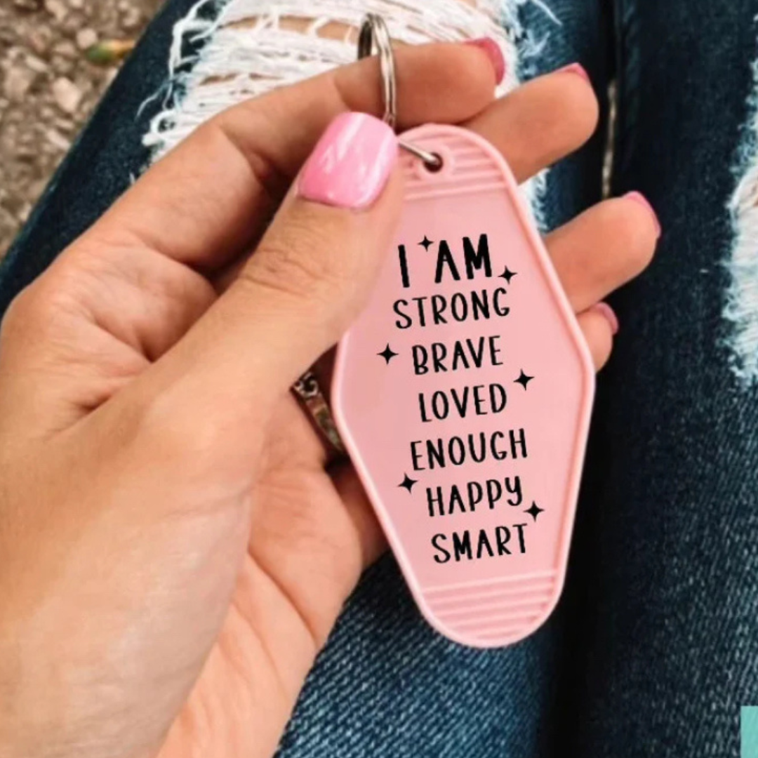 I Am Motel Keychain