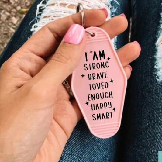 I Am Motel Keychain