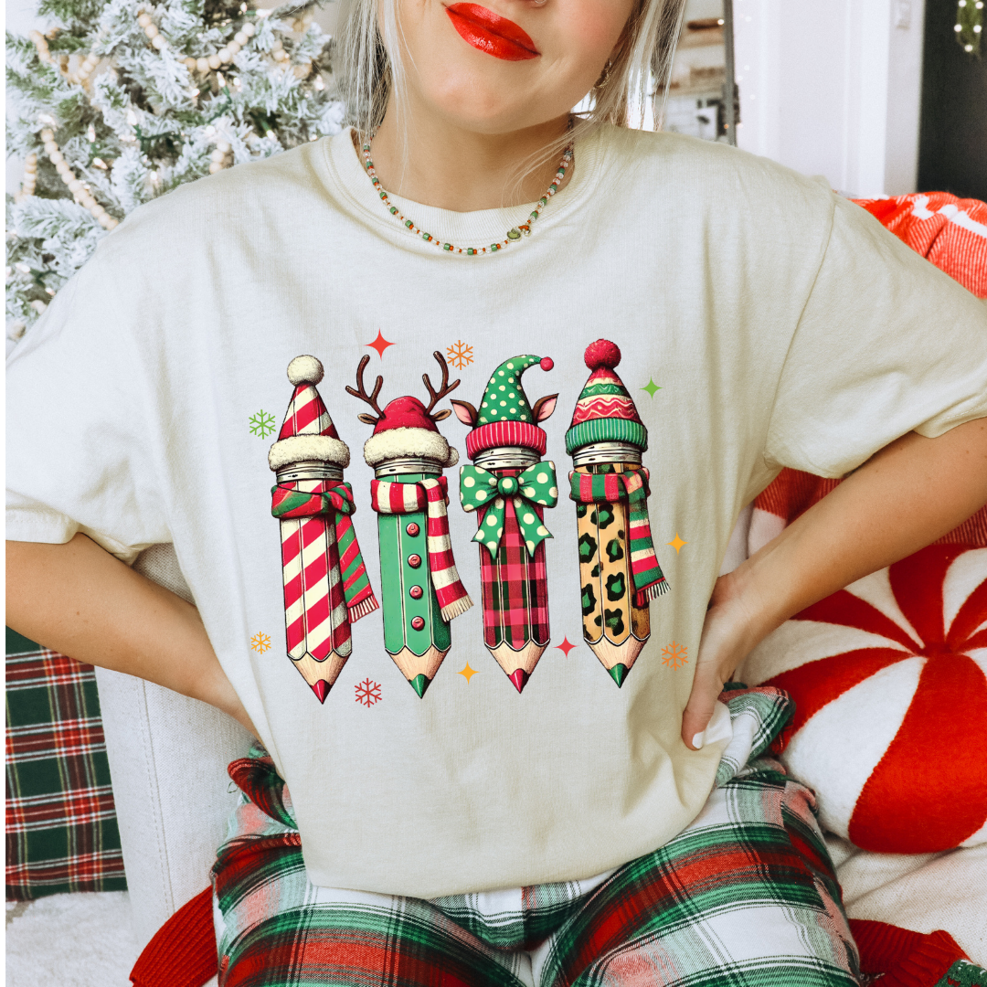 Christmas Pencils Tee