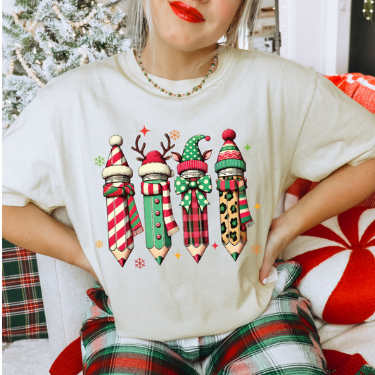 Christmas Pencils Tee