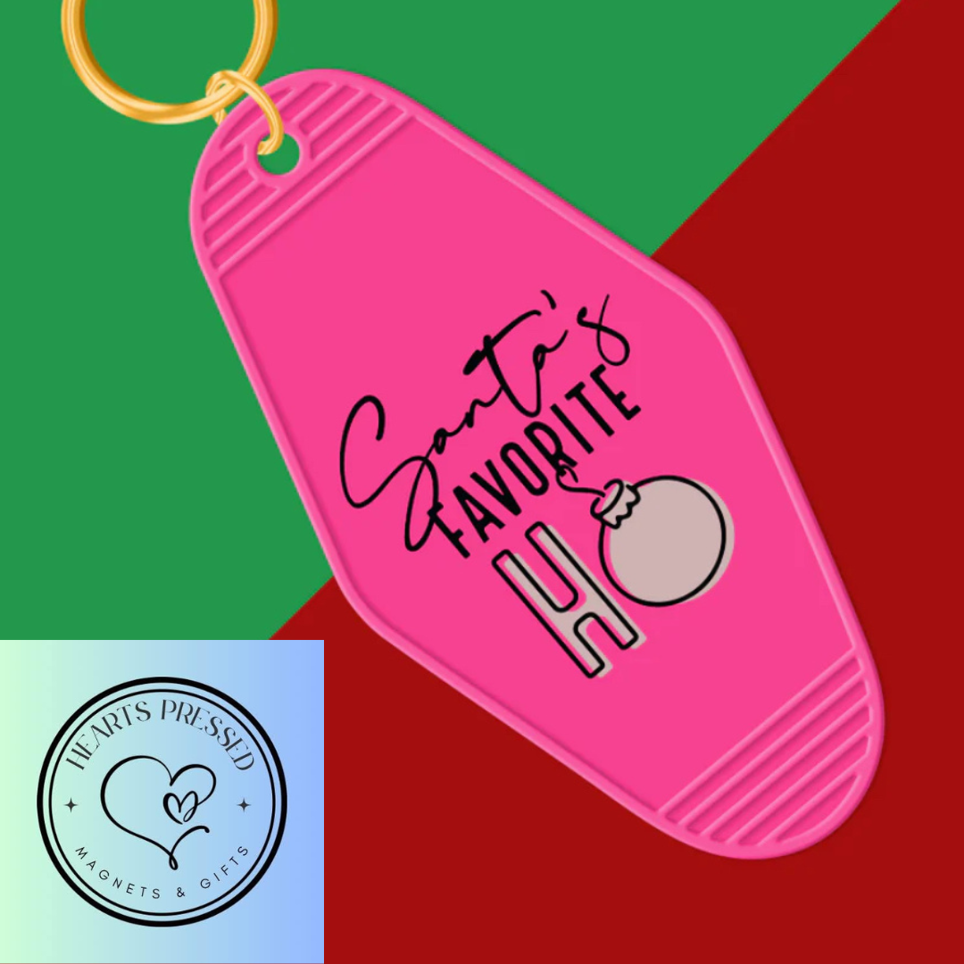 Santa's Favorite Motel Keychain