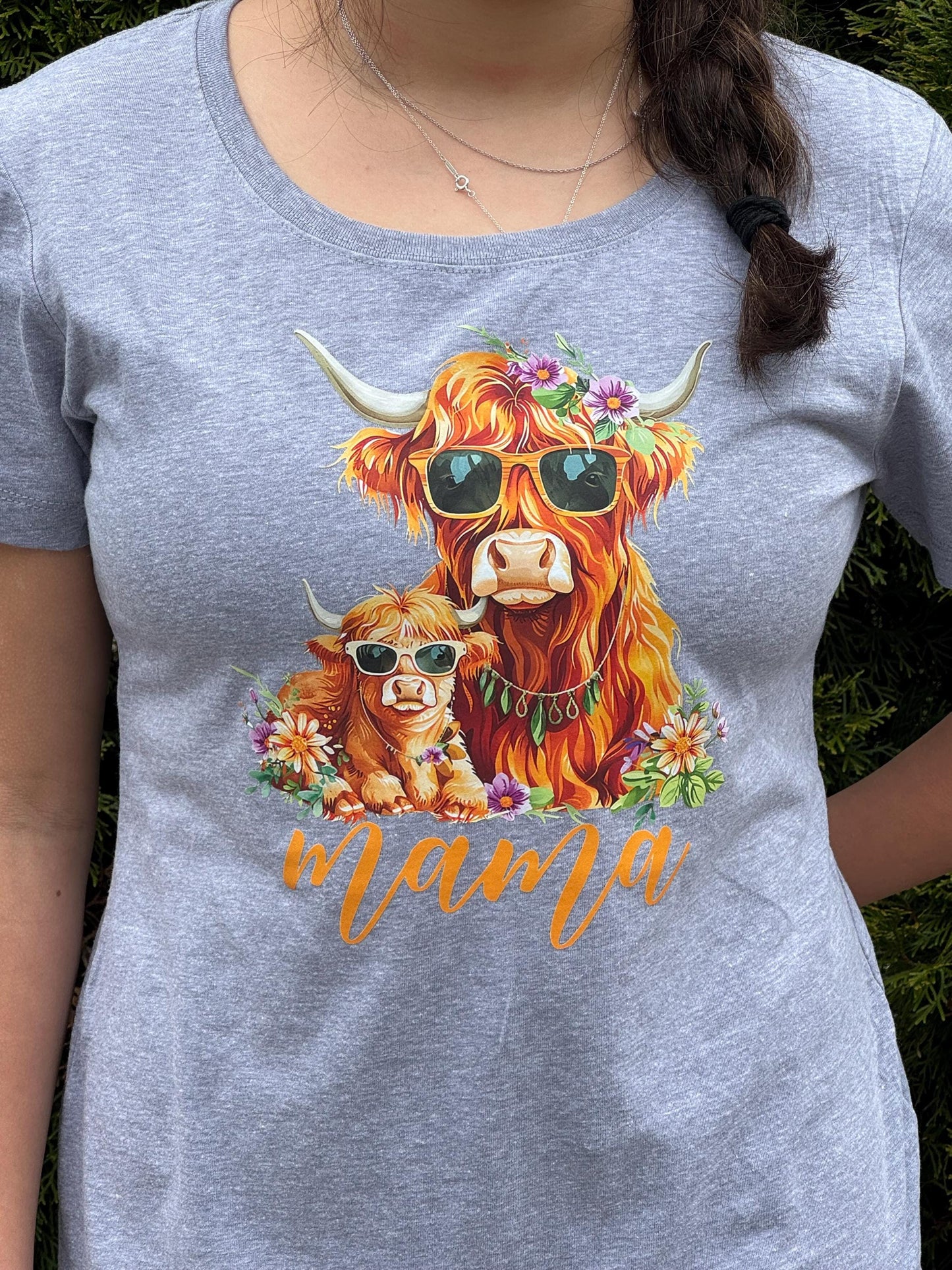 Boho Mama Highland Cows T-shirt