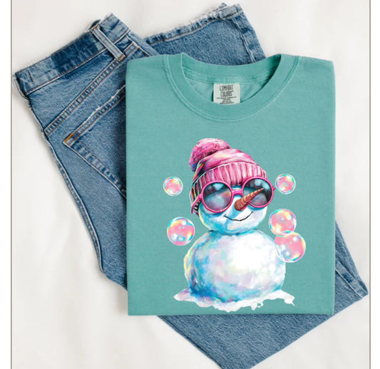 Bubble Snowman  Tee