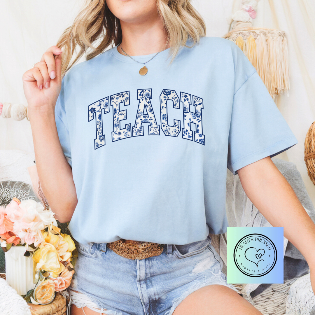 Teach Floral Tee