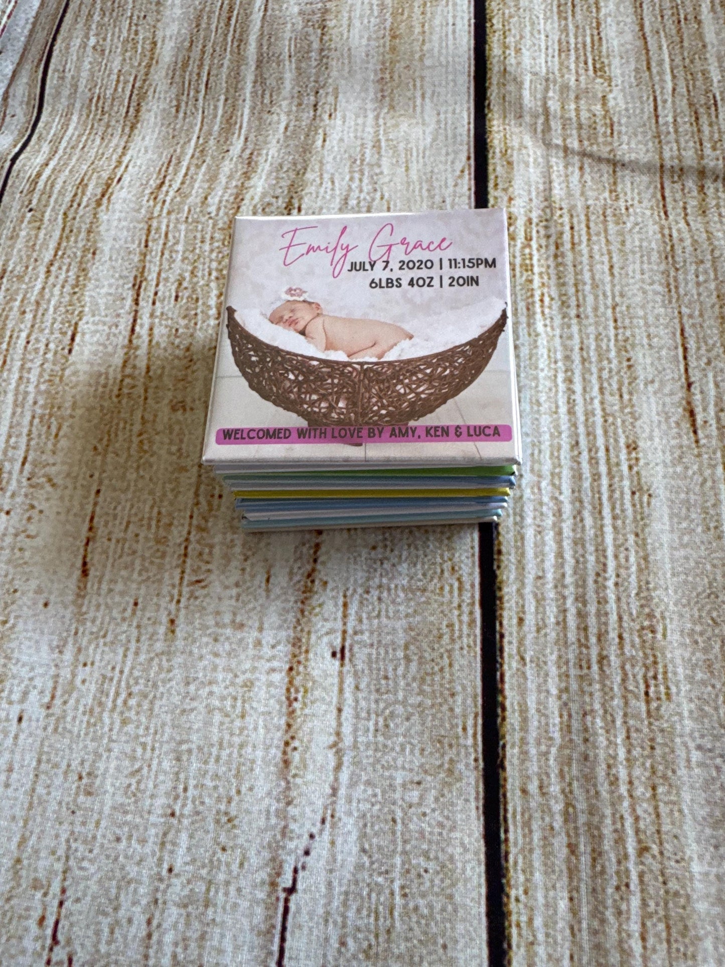 Birth Announcement  Magnet  Set